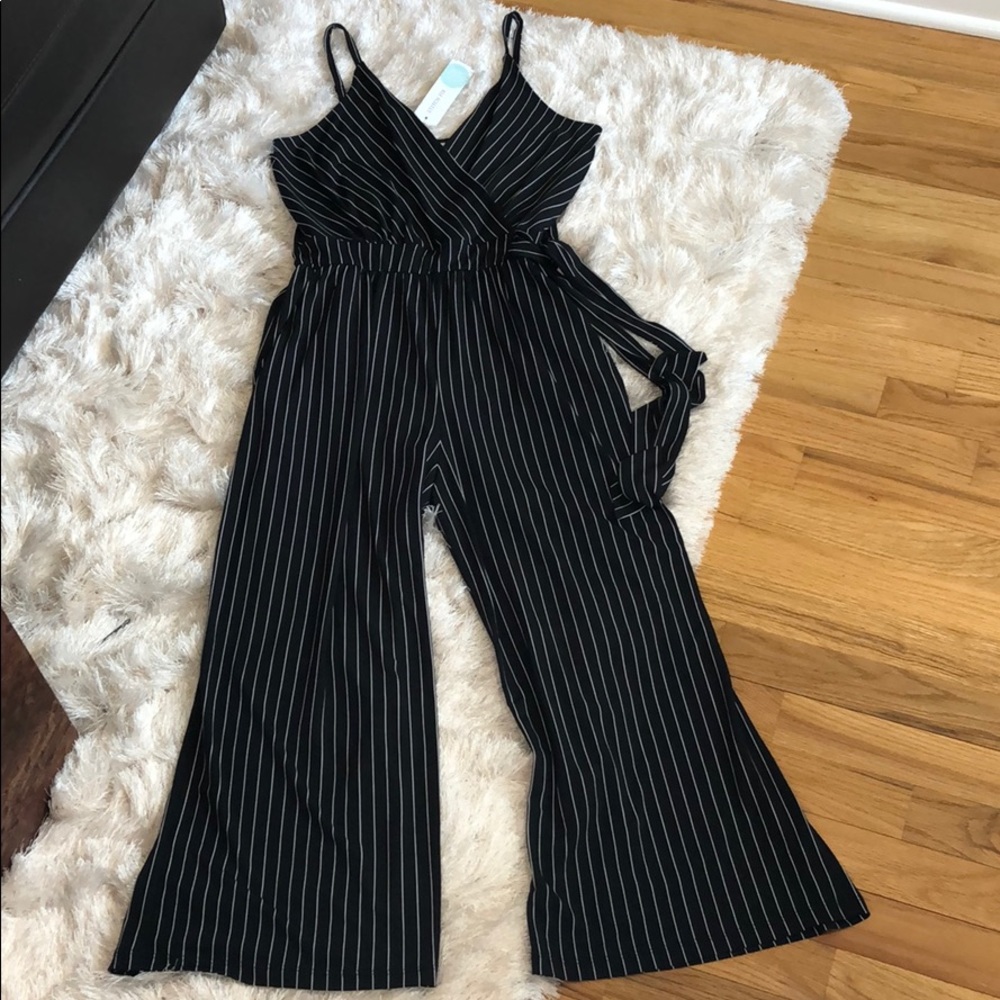 Black and white striped jumper